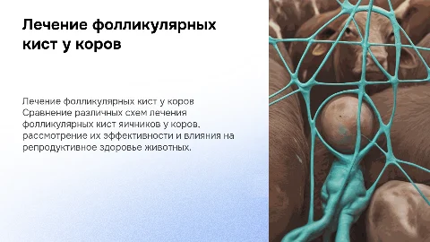 Сравнительная характеристика схем лечения коров с кистами
