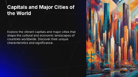 Столицы и крупные города