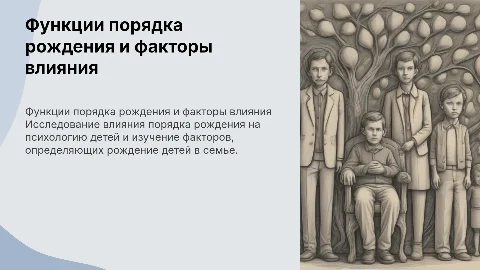 Психологические функции порядка рождения детей в семье