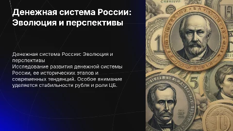 Денежная система России и ее развитие презентация