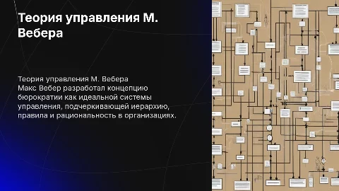 Теория управления М. Вебера