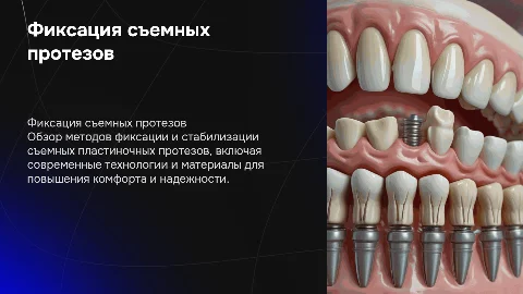 Фиксация и стабилизация съемных пластиночных протезов