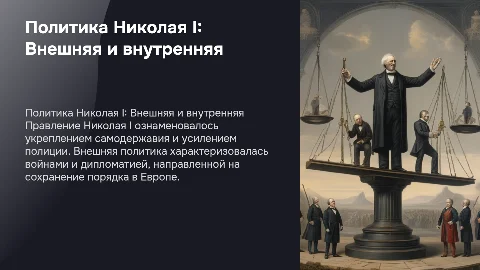 Внешняя и внутренняя политика Николая 1