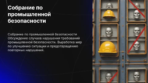 Собрание с нарушителями требований промышленной безопасности