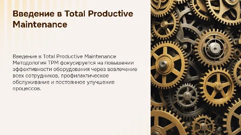 метод бережливого производства Total Productive Maintenance (TPM)