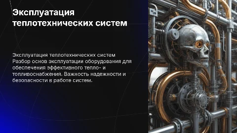 Эксплуатация теплотехнического оборудования и систем снабжения