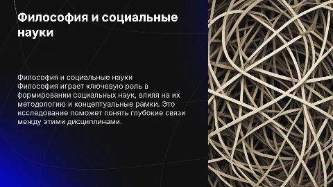 Исследование философии в становлении социальных наук