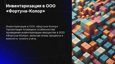 Инвентаризация имущества в ООО «Фортуна-Колор»: особенности