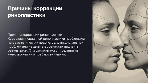 причины коррекции первичной ринопластики