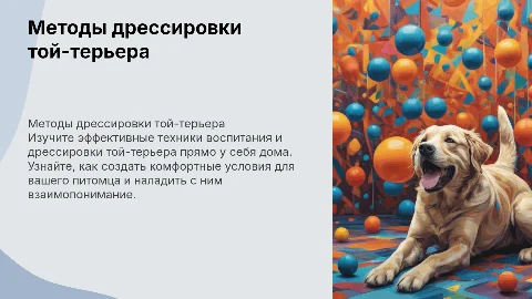 методы дрессировки и воспитания той-терьера в домашних условиях