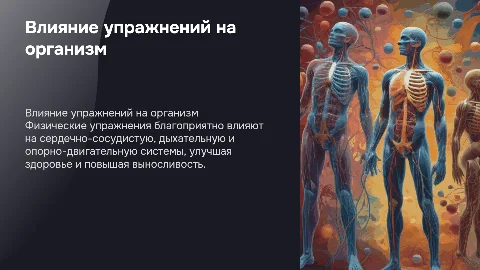 Влияние физических упражнений на различные системы организма