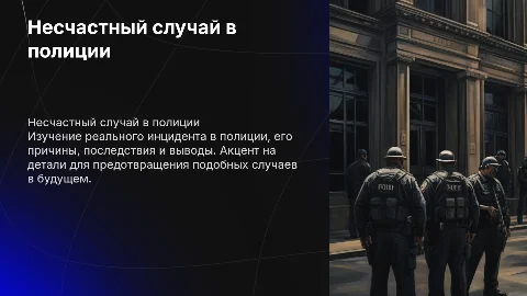 Реальный несчастный случай в полиции: причины и выводы