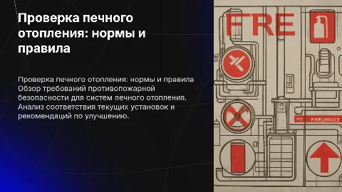 Проверка соответствия печного отопления противопожарным требованиям