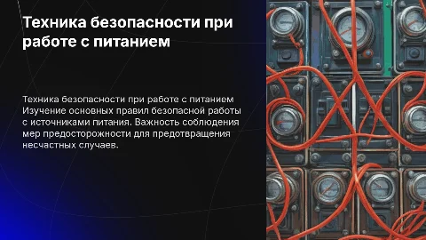 Техника безопасности при работе с источниками питания