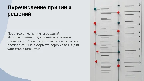Создание презентации: перечисление причин и решений