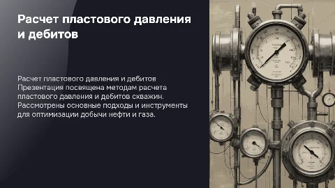 Расчет пластового давления и дебитов скважин