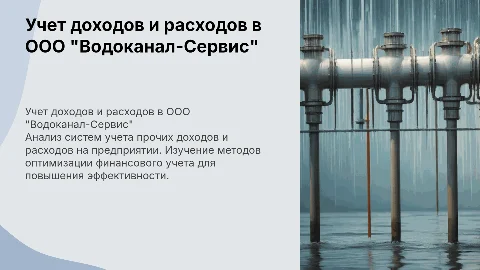 Учет прочих доходов и расходов в ООО "Водоканал-Сервис"