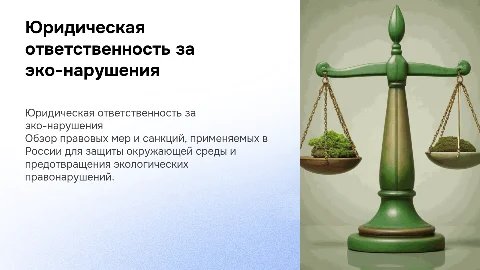 Юридическая ответственность за экологические правонарушения в РФ