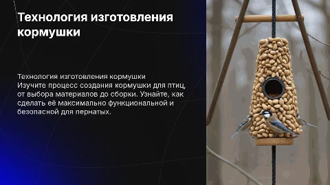 Технология изготовления кормушки для птиц