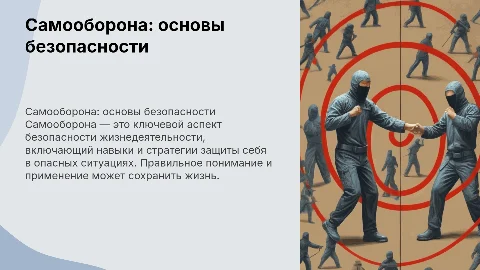 Самооборона. Презентация по Безопасность жизнедеятельности