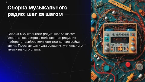 сборка музыкального радио из набора