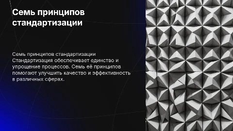 Семь принципов стандартизации