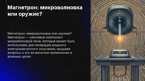 Магнетрон: деталь микроволновки или опасное оружие?