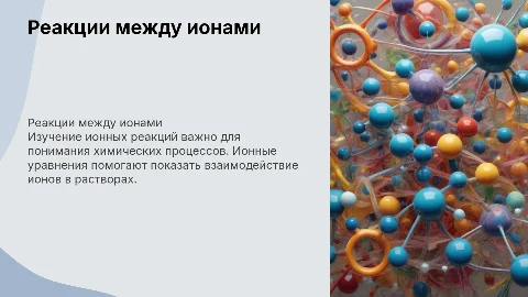 Реакции между ионами. Ионные уравнения