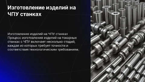 Изготовление изделий на токарных станках с ЧПУ