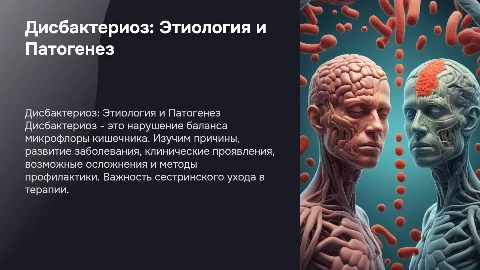 Дисбактериоз: Этиология, Патогенез и Сестринский уход