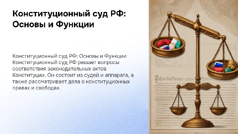 Конституционный суд РФ: состав, аппарат и подсудные дела