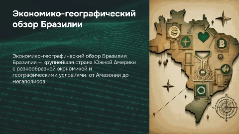 Общая экономико-географическая характеристика Бразилии
