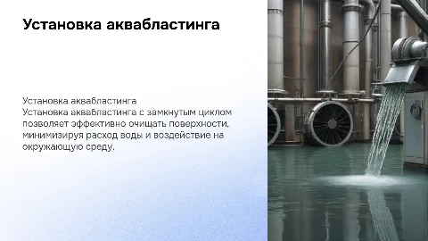 Установка аквабластинга с замкнутым циклом