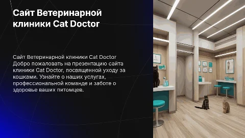 Презентация сайта ветеринарной клиники Cat Doctor