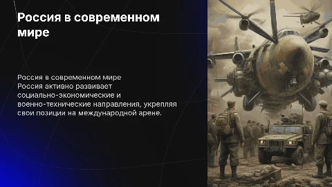 Россия в современном мире. Основные направления социально-экономического, политического и военно-технического развития страны