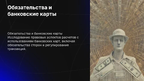 Обязательства по расчетам с банковскими картами в гражданском праве