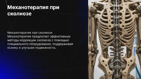 Методы и средства механотерапии при сколиозе