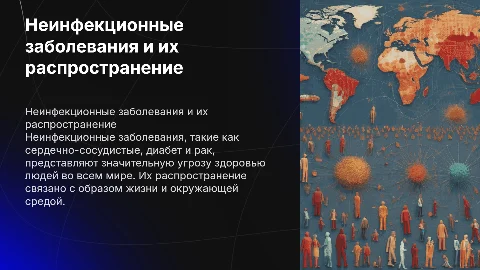 Неинфекционные заболевания и их распространение: презентация