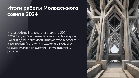 Итоги деятельности Молодежного совета при Минстрое России в 2024 году
