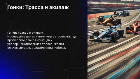 Гонки, трасса, экипаж
