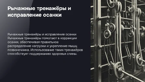 РЫЧАЖНЫЕ ТРЕНАЖЁРЫ ПРЕДНАЗНАЧЕННЫЕ ДЛЯ ИСПРАВЛЕНИЯ ОСАНКИИ