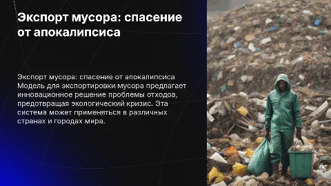 Модель экспортировки мусора: спасение от мусорного апокалипсиса