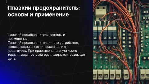плавкий предохранитель