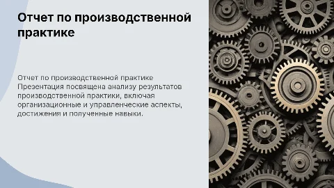 ОТЧЕТ по практической подготовке (производственной практике) (организационно-управленческой практике)