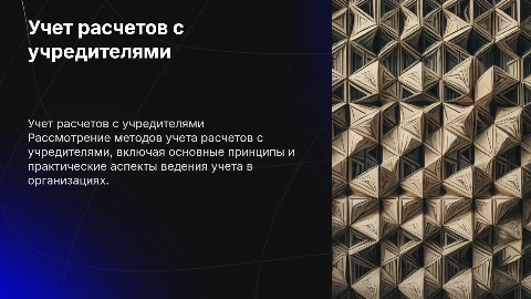 учет расчетов с учредителями