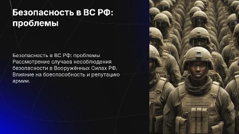 Нарушения требований безопасности в вооружённых силах РФ