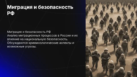 Криминологическая характеристика миграционных процессов в РФ