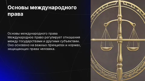 Основные принципы и источники международного права