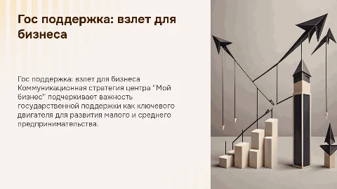 Коммуникационная стратегия "Государственная поддержка для бизнеса"