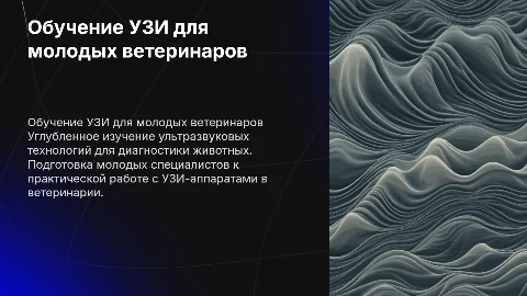 Учеба УЗИ молодых ветеринарных врачей